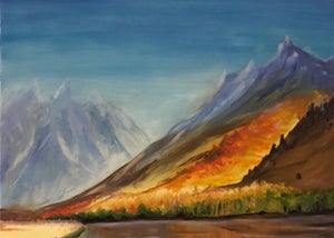 "Mountains in Oil" created by Sterling McCullough
